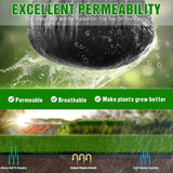 1.3FT x 50FT Weed Barrier Landscape Fabric Heavy Duty, 3.2oz Premium Gardening Weed Control Mat with 10 U-Shaped Securing Pegs, Ground Cover for Garden Beds, Farming, Underlayment, Commercial Driveway Kijamilee