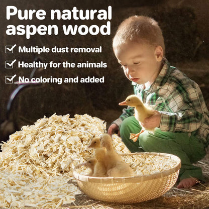 31OZ Sukh Chicken coop Bedding - Aspen shavings Animal Bedding as Chicken Supplies for Chicken House Bedding winterizing Nesting for Small pet Guinea Pig Rabbit Chinchilla Bird Gerbil Odor Control