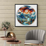 Wooden Puzzles for Adults, Wooden Cave Puzzles, Flat Puzzles with 3D Visual Effect When Completed, Christmas Birthday Gifts for Puzzle Lover, Wood Adult Puzzles (L-13.4 * 13.4in 300pcs) NABYSHOP