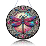 AIBOERL Dragonfly Diamond Art Kits for Adults, Special Shaped Diamond Painting DIY Acrylic Diamond Painting Kits Window Pendants Home Garden Wall, 5D Gem Art Ornament Kit Double Sided (7.8x7.8 inch) AIBOERL