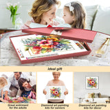 Acudotr Diamond Painting Kits for Adults, 5D DIY Flower Diamond Art Kits for Beginners, Full Drill Diamond Painting Kits for Home Wall Decor, 12x12 Inch Acudotr