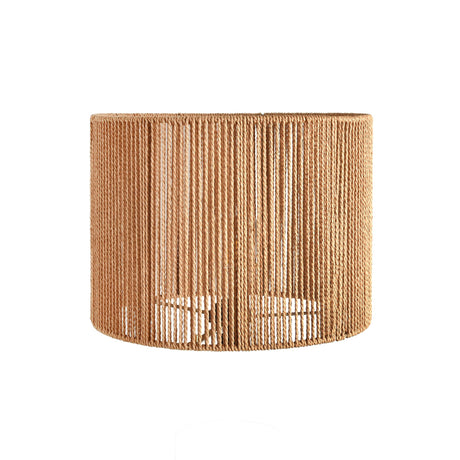 Boho Lamp Shades,Small Lamp Shades For Table Lamps,Wicker Drum Bell Lamp Shade for floor lamps,Vintage Rattan Lampshade for Hanging Lamp,Wall Sconce, Spider Fitter Replacement Floor Lamp Shade Large ZECOXOL