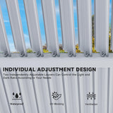 YITAHOME 10x13ft Louvered Pergola Outdoor Aluminum with Adjustable Roof Pergolas Sun Shade Shelter with Netting and Shaded Curtains for Lawns, Patio, Deck and Backyard, White YITAHOME