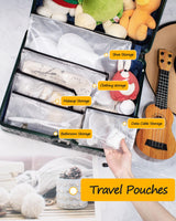 SUNEE Multisize Mesh Zipper Pouches (Black, 21 Packs), Water-Resistant Zip Bag for School Office Supplies, Puzzles & Games Organizing Storage SUNEE