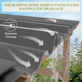 MUPATER 8' x 5' Wooden Grill Gazebo with sloping Metal roof, 2 full Size Grills, BBQ Canopy for Outdoor Patio, Lawn, Garden, Backyard MUPATER