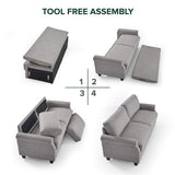 ZINUS Josh Sofa Couch, Easy, Tool-Free Assembly, Soft Grey Zinus