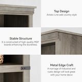 GAOMON 5 Tier Bookcase, Farmhouse Book Shelf with Storage Open Display Bookshelves, 67.4" Tall Book Case Wooden 5 Shelf Bookcase Home Decor Furniture for Home Office, Living Room, Bed Room - Grey GAOMON