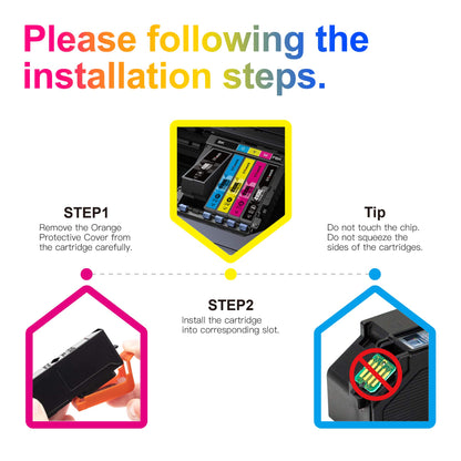 Uniwork Remanufactured Ink Cartridge Replacement for Epson 410XL 410 XL T410XL use for Expression XP-830 XP-640 XP-7100 XP-630 XP-530 XP-635 Printer Tray (Latest Upgraded Chip, 5 Pack)