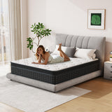 SupremeSleep King Size Mattress, 12 Inch King Mattress in a Box, Memory Foam Hybrid Matress with Individual Pocket Spring for Motion Isolation, Pressure Relief, Medium Firm Feel, CertiPUR-US SupremeSleep