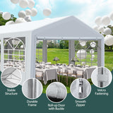 QZEN 20'x40' Party Tent Canopy, Heavy Duty Wedding Tent with Removable Sidewall & 4 Sand Bags, Outdoor Event Tent for Wedding, Birthday Party (20' x 40') QZEN