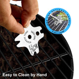 Sage Owl Bristle-Free Stainless Steel BBQ Grill Scraper – Safe Grill Cleaner for Outdoor Grills, Smoker Accessories, Cooking Gadgets, and Barbecue Grilling Tools – Ideal Mens Stocking Stuffers The Sage Owl
