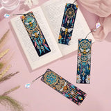 MVVMTOP 4pcs 5D Diamond Art Painting Bookmarks with Crystal Pendant, DIY Dreamcatcher & Bees, Pecial Shape Crystal Diamond Partial Art Bookmarks for Book Lovers MVVMTOP