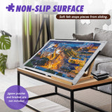 Sunix 1500 Pieces Jigsaw Puzzle Board, Foldable Puzzle Mat with Non-Slip Surface & 4 Sorting Trays, 39" x 26" Large Portable Puzzle Board Puzzle Pad, Felt Puzzle Table Top for Adults and Kids Sunix