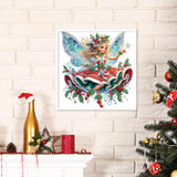 Diamond Art Painting Kit for Adults, 5D Special Shape Diamond Art Kits for Beginners, Crystal Rhinestones Diamond Painting for Home Wall Christmas Decoration Gift 12×12 inch, Christmas Butterfly Fairy AiYuanzsh