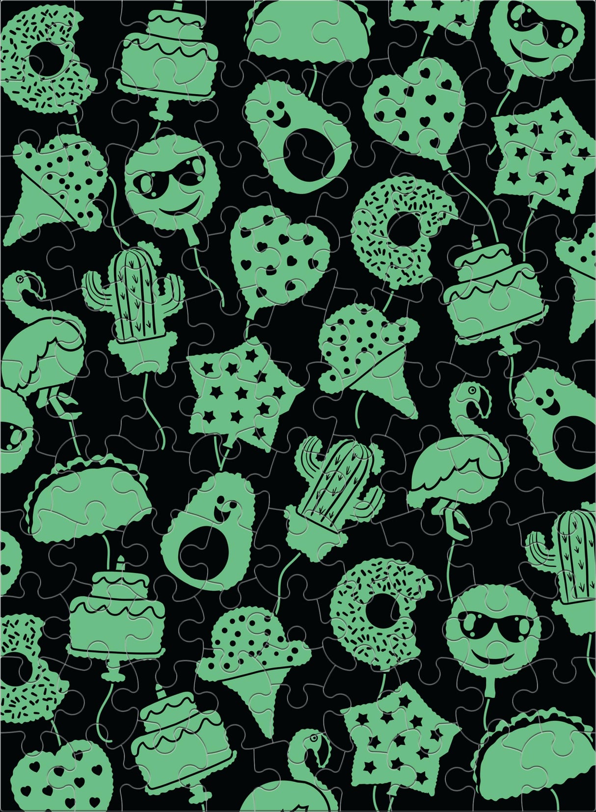 Ceaco - Glow in The Dark - Bountiful Balloons - 100 Piece Jigsaw Puzzle Ceaco