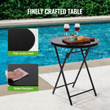 Backyard Expressions 3-Piece Folding Bistro Set – Outdoor Patio Furniture Set with 2 Mesh Chairs & Round Table – Weather-Resistant, Portable & Space-Saving Design for Balcony, Deck, Garden BACKYARD EXPRESSIONS PATIO · HOME · GARDEN