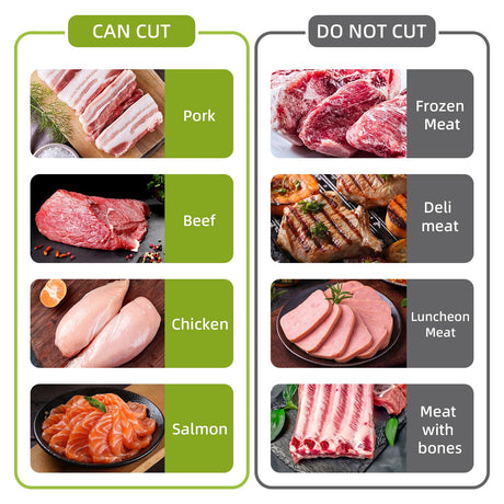 Fresh Meat Slicer, Thickness Adjustable 2 or 4 mm, 17 IN 1 Stainless Steel Cleaver Kitchen Knife, Manual Meat Cutter Jerky Slicer for Beef Pork, Not Suit for Frozen or Deil Meat (Gray) SupMaKin
