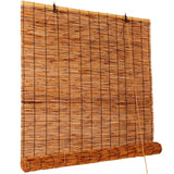 Natural Bamboo Roller Shades for Indoor/Outdoor Sunshade and Privacy - Customisable Widths Available WZLSQLTY