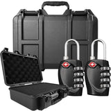 Handgun Case Lockable-Firearm Travel Pistol Case with 2 TSA Locks Included, Pistol Carrying Case Hard Shell, Waterproof Hard Gun Case for Pistol 12.6 x 9.41 x 4.42 Inches, Gun Storage Case with Foam LAFENLIN