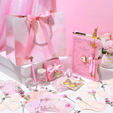 Janlaugh DIY Journal Diary with Lock Set Scrapbook Kit Stationary Diary Supplies Art Crafts Kit for Birthday Holidays Ideal Gifts for Women Teen Girls(Pink,Classic) Janlaugh