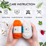 INSCRAFT 62 Acrylic Yarn Skeins, 2170 Yards, Perfect Crochet Beginner Kit for Adults INSCRAFT