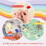 Embroidery Floss Bobbins, 128 Pcs Embroidery Floss Organizer, Plastic Embroidery Thread Cards for Cross Stitch Thread Holder Sewing Storage(White) MUZHI