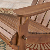 Christopher Knight Home Cara Outdoor Foldable Acacia Wood Adirondack Chair, Dark Brown Finish Christopher Knight Home