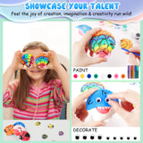 Sea Shell Painting Kit for Kids, Christmas Birthday Gifts for Girls Boys Toys for Ages 4 5 6 7 8 9, Children DIY Creative Activity Art Toys with Refrigerator Magnets, 4-12 Year Old Arts & Crafts Gifts WODEER