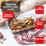 EATEX Glass Bread Pans for Homemade Bread Baking, 1.9 Qt Deep Glass Food Storage Containers with Lids Glass, 3 Glass Bread Loaf Pans 3 Airtight Lids EATEX