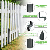 JPOIP Heavy Duty Steel Fence Post Repair Kit, 32 Inch Long Fence Post Anchor Ground Stakes for Repair Tilted/Broken Wood Fence Post (4 Pack) JPOIP