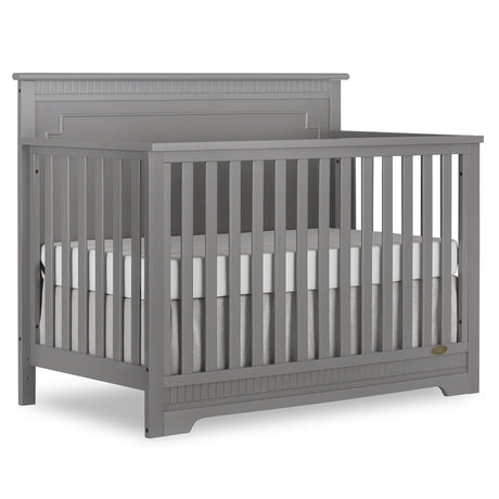 Dream On Me Morgan 5-in-1 Convertible Crib in Storm Grey, Greenguard Gold Certified 55x30x44.5 Inch (Pack of 1) Dream On Me