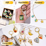 LET'S RESIN 172 pcs Open Bezels for Resin, 2 Size 36 Styles of Gold Hollow Frame Pendants Bezels with 100pcs Jump Rings, Unique Resin Bezels for Jewelry Making, Necklaces Earrings Making Supplies LET'S RESIN