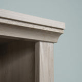 Sauder Miscellaneous Storage Bookcase with Doors, Adjustable Shelves, 5 Shelf Bookcase - Chalked Chestnut Finish Sauder