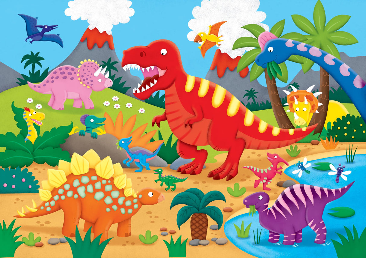 Dinosaurs Kids' Floor Puzzle (48 Pieces) (36 inches wide x 24 inches high) PETER PAUPER PRESS