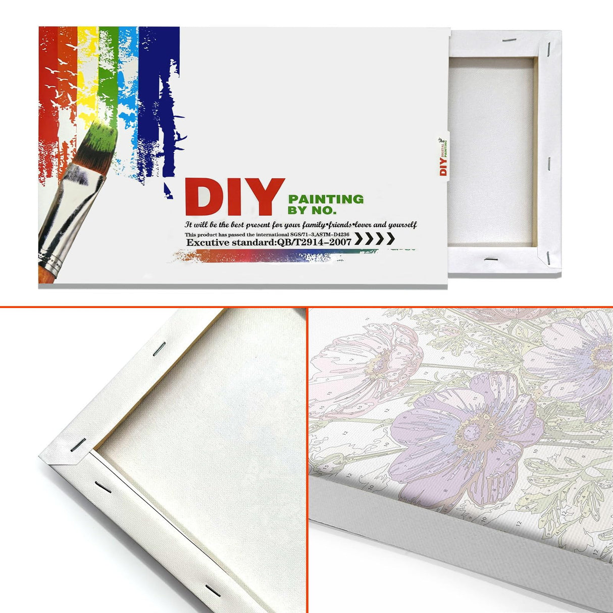 JOOZ Paint by Numbers Kit for Adults with Frame, Flowers Adult Paint by Number Kits with Easel, DIY Flowers Acrylic Oil Painting Kit Framed for Home Wall Decor 8x12 Inch JOOZ