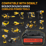 EOHJAR 2 Pack 20V 6.0Ah Replacement Battery Compatible with Dewalt 20V Battery Max XR Lithium ion DCB204 DCB206 DCB200 DCB180 DCD985B DCD771C2 DCS355D1 DCD790B EOHJAR