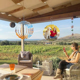 10 Pack Sublimation Wind Spinner Blanks 8 Inch,3D Aluminum Wind Spinner Sublimation DIY Crafts Ornaments for Indoor Outdoor Garden Yard LWestine