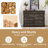 Yechen Farmhouse 9 Drawer Dresser for Bedroom - 47" Wide Modern Chest of Drawers, Rustic Thickened Wooden Dressers, Dressers Organizer for Living Room, Bedroom, Hallway Yechen
