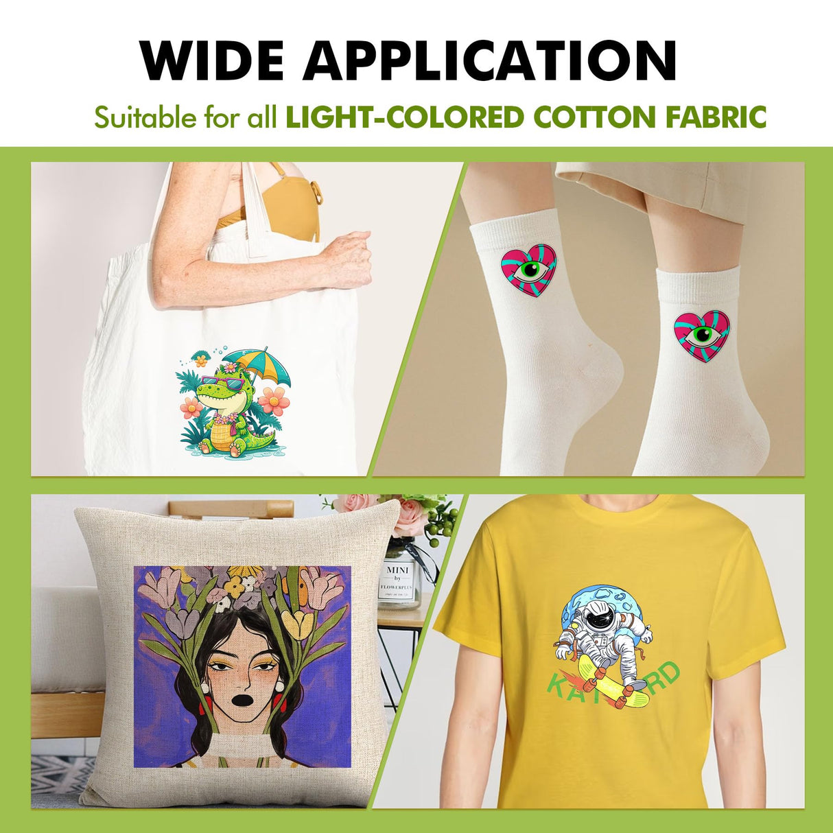 A-SUB Sublimation HTV for Light Fabric, Clear Sublimation Vinyl 12" X 10FT, Matte HTV Vinyl for Sublimation on Cotton Fabric T-Shirt, Pillow, Bag A-SUB