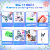 Diamond Art Kits for Kids Ages 6-12: Birthday Gifts for 7 8 9 10 Year Old Girls Teens Creative Arts & Crafts for Girls Boys DIY Wind Chime & Suncatcher Craft Kit Crystal Window Garden Decor Kit Micaracy