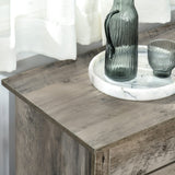 HOMCOM Farmhouse Sideboard Buffet Cabinet, Barn Door Coffee Bar Cabinet with Drawer and Adjustable Shelf, Kitchen Cabinet for Living Room, Entryway, Gray HOMCOM