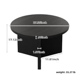 Luoxiao Coffee Table for Small Space, Minimalist Modern Table for Living Room, Durable & Sturdy Small Round End Table with Adjustable Feet Pads, Black Luoxiao