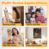 CRZMODE Halloween Paint by Numbers Kit for Adults, Book Paint by Numbers for Adults, Acrylic Painting Crafts for Home Decor Gift (16x20inch) CRZMODE