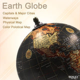 Hosley 10 Inch High Globe on Wooden Stand. A great gift for Father's Day for your Home birthdays holidays and special events. O9 Hosley