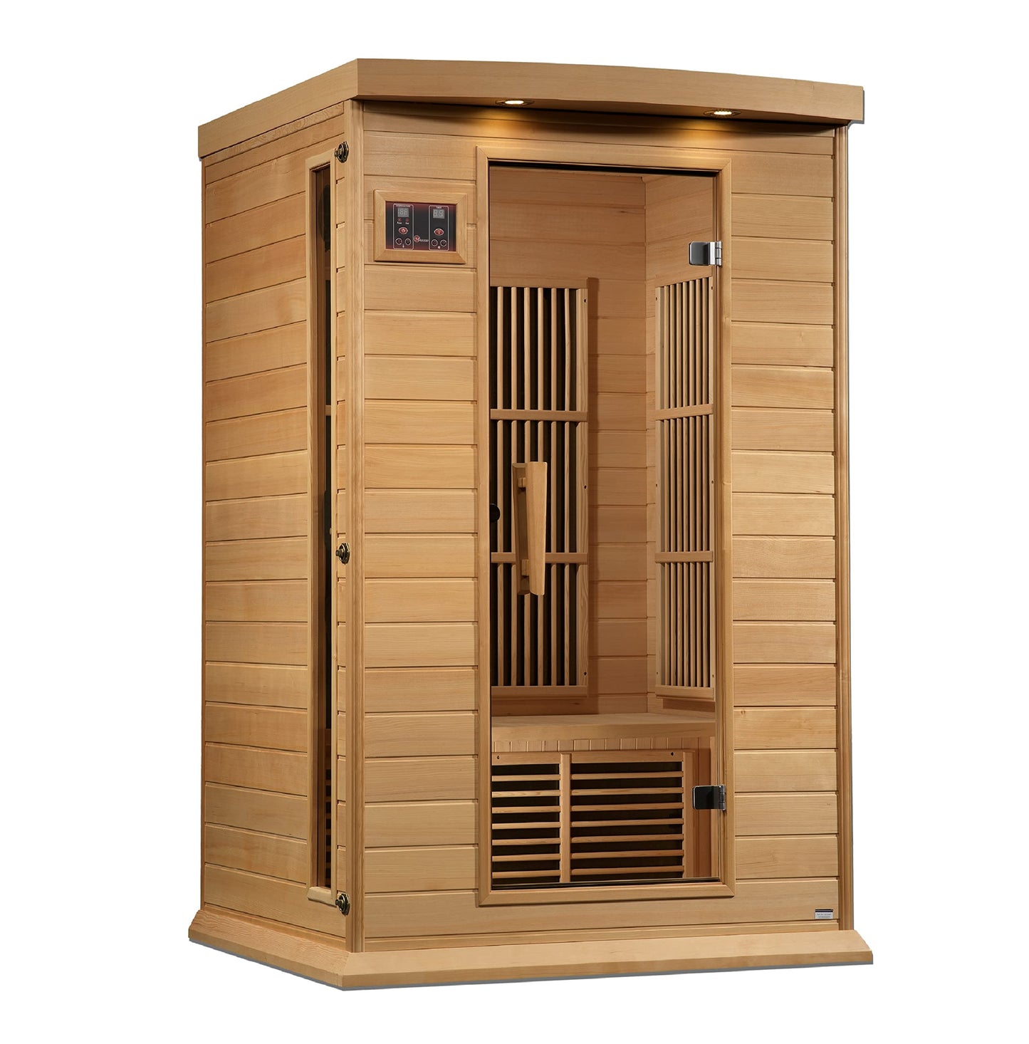 DYNAMIC SAUNAS Maxxus MX-K206-01 Elite 2-Person Near Zero EMF (Under 2 MG) FAR Infrared Sauna, (Canadian Hemlock) Curb Side Delivery - WoodArtSupply