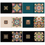 pigpigboss 6 Packs Mandala Diamond Art Greeting Card Kit, Flower Birthday Cards Paint with Diamonds, Special Shaped Diamond Painting Dots Cards Crafts for Adult Holiday Wishes and Blessing pigpigboss