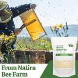 YASNAY White Beeswax Pellets 2LB, 100% Organic Beeswax, Beeswax for Candle Making, Body, Skin Care DIY, Lip Balm and Soap Making Supplies YASNAY