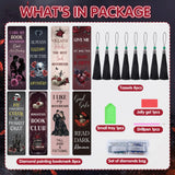 Sitsink Gothic Diamond Art Bookmarks - 8 Pcs Dark Romance Diamond Painting Bookmarks Horror Halloween Christmas Gifts for Women DIY Gem Art Rhinestone Crafts Kit for Women Sitsink