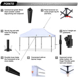 ABCCANOPY Patio Pop Up Canopy Tent 10x20 Commercial-Series(White) ABCCANOPY