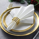 LEKOCH 50 Pcs Premium Large Disposable White Formal Napkins Airlaid Dinner Napkins Linen Feel White Wedding Napkins 16" x 16" Lekoch